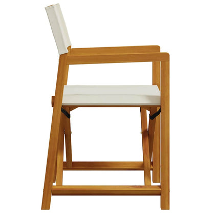 vidaXL 8 Piece Folding Garden Chairs Cream White Fabric