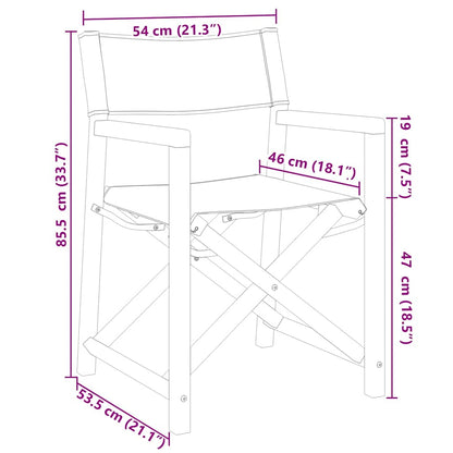 vidaXL 8 Piece Folding Garden Chairs Cream White Fabric