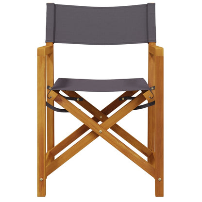 vidaXL 8 Piece Folding Garden Chairs Dark Grey Fabric