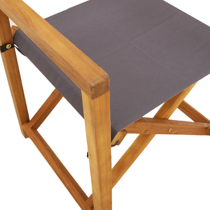 vidaXL 8 Piece Folding Garden Chairs Dark Grey Fabric
