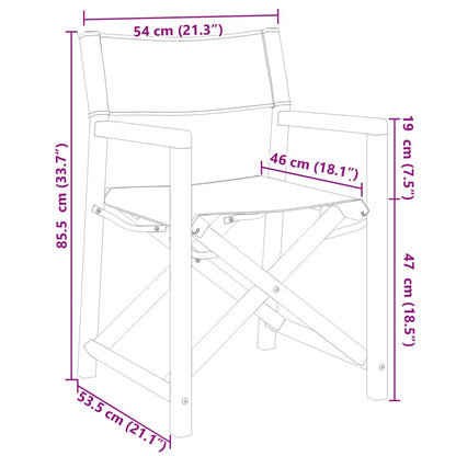 vidaXL 8 Piece Folding Garden Chairs Dark Grey Fabric