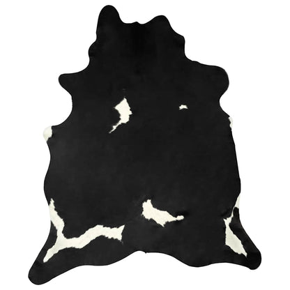 vidaXL Real Cowhide Rug Black and White 180x220 cm