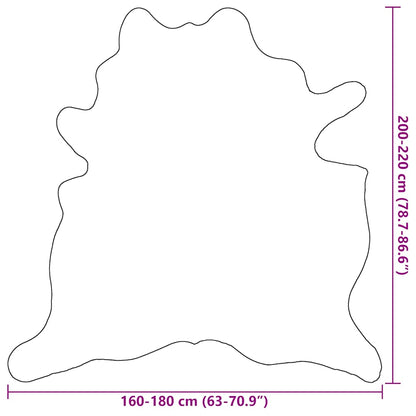 vidaXL Real Cowhide Rug Black and White 180x220 cm