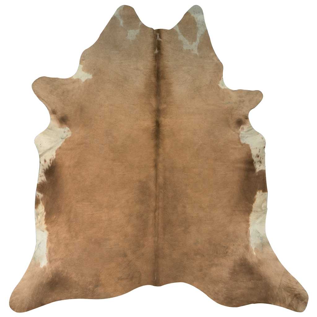 vidaXL Real Cowhide Rug Brown and White 180x220 cm