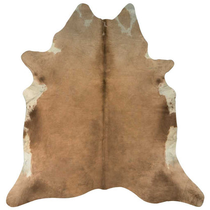 vidaXL Real Cowhide Rug Brown and White 180x220 cm