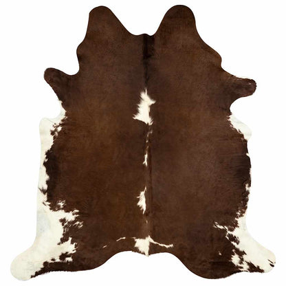 vidaXL Real Cowhide Rug Brown and White 180x220 cm