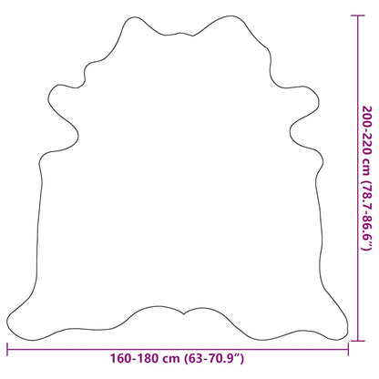 vidaXL Real Cowhide Rug Brown and White 180x220 cm