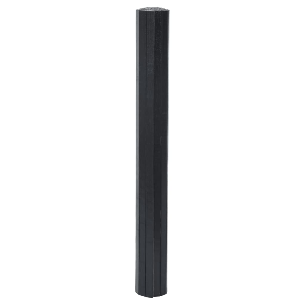 vidaXL Rug Rectangular Black 60x100 cm Bamboo