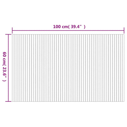 vidaXL Rug Rectangular Black 60x100 cm Bamboo