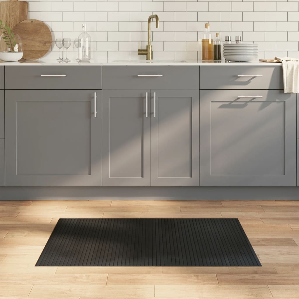 vidaXL Rug Rectangular Black 60x100 cm Bamboo