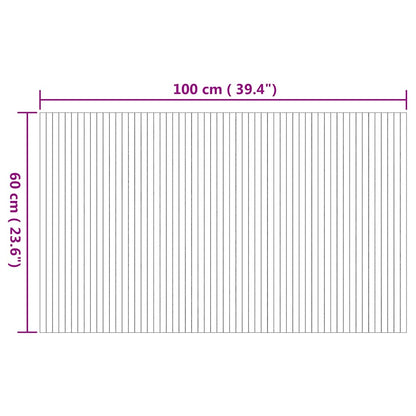 vidaXL Rug Rectangular Nature 60x100 cm Bamboo