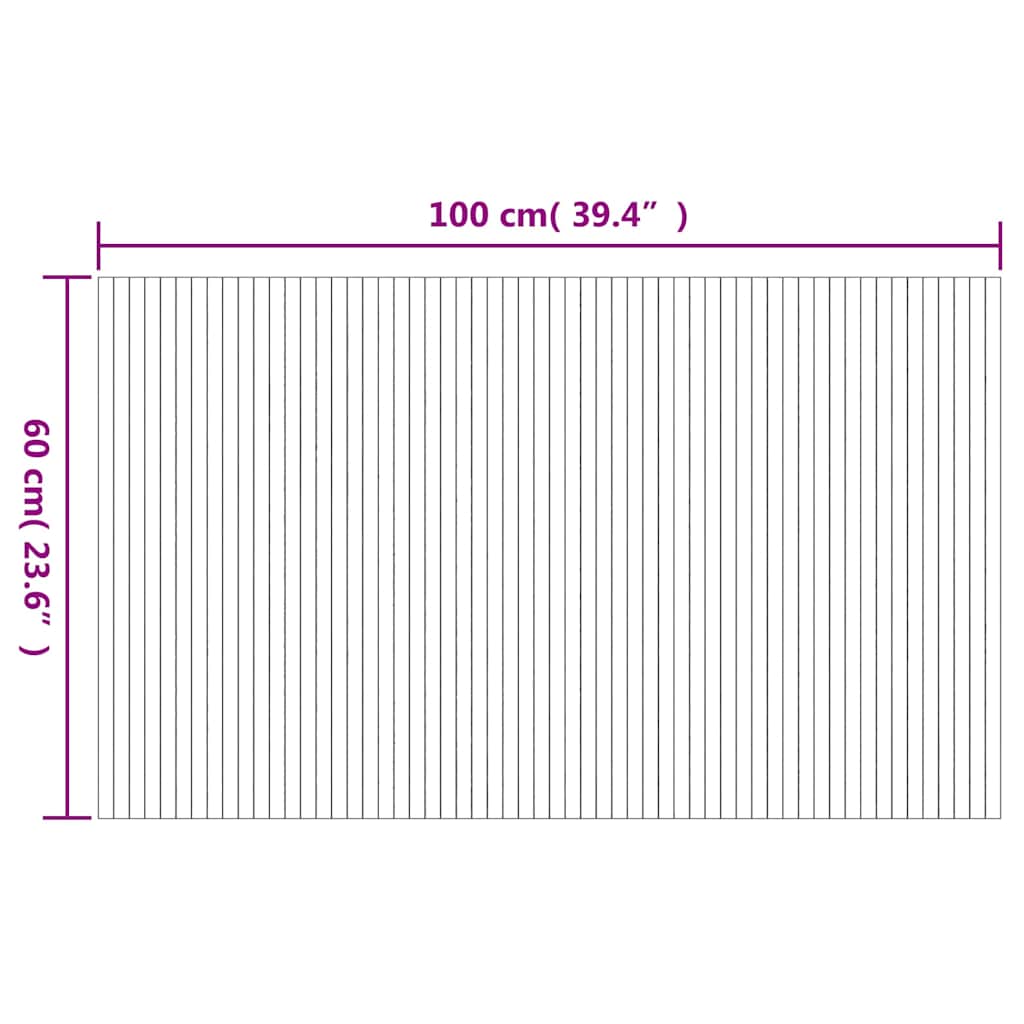 vidaXL Rug Rectangular Brown 60x100 cm Bamboo