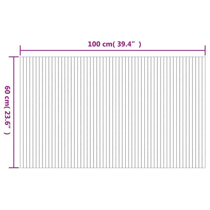 vidaXL Rug Rectangular Light Natural 60x100 cm Bamboo
