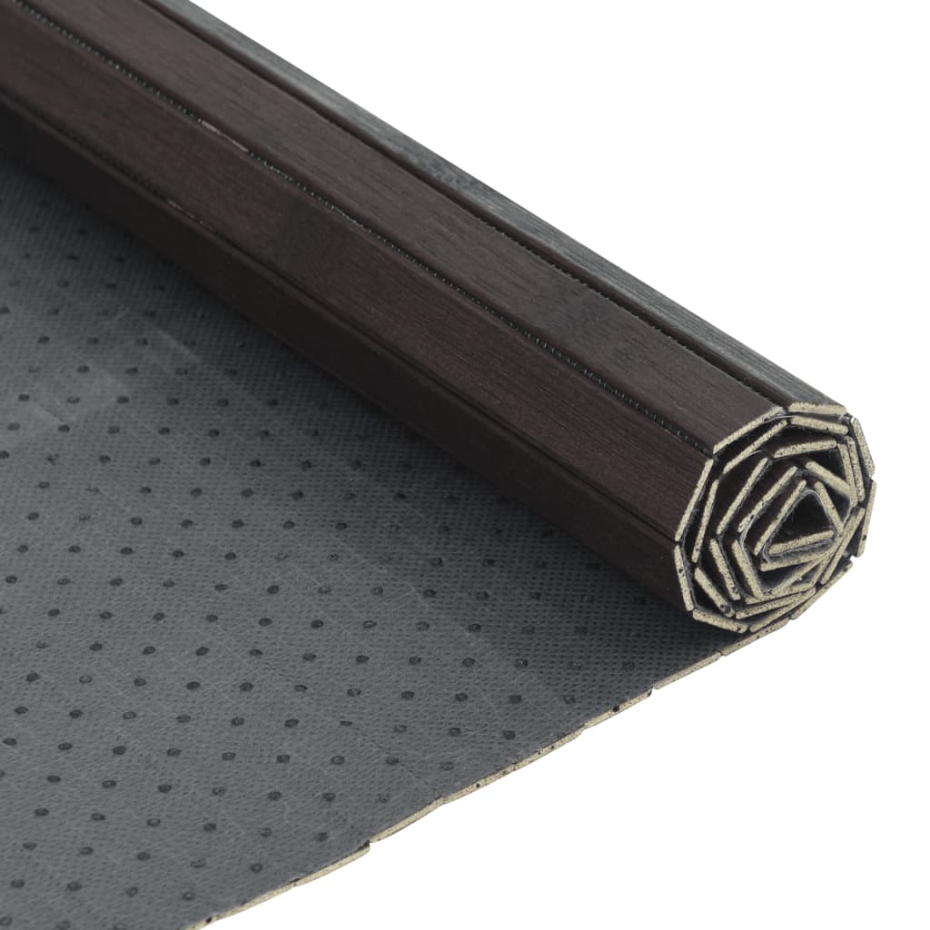 vidaXL Rug Rectangular Dark Brown 60x100 cm Bamboo