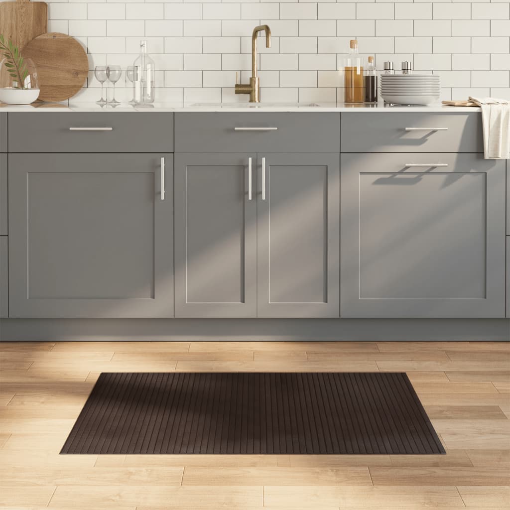 vidaXL Rug Rectangular Dark Brown 60x100 cm Bamboo