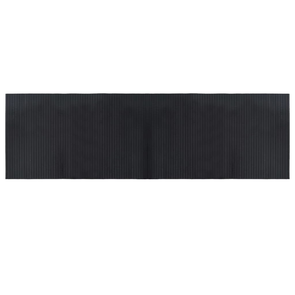 vidaXL Rug Rectangular Black 60x200 cm Bamboo