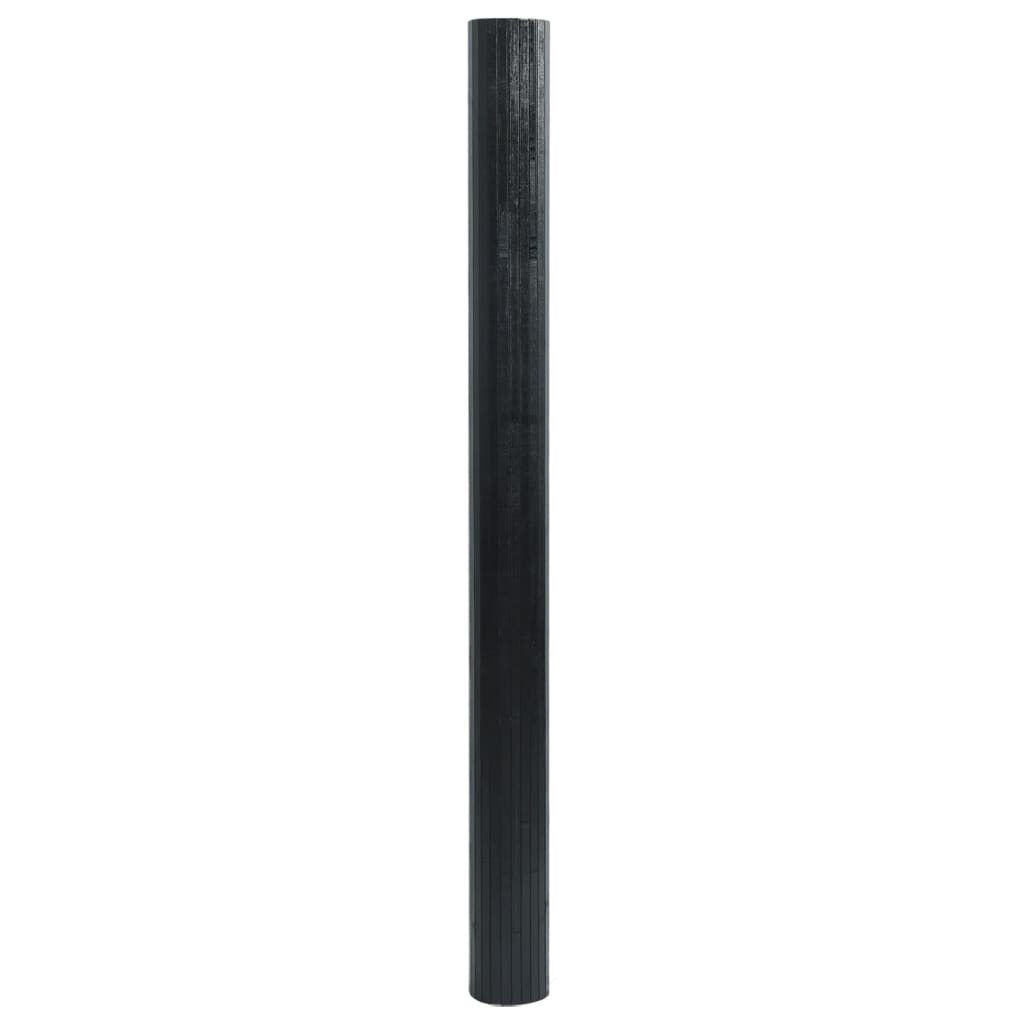 vidaXL Rug Rectangular Black 60x200 cm Bamboo