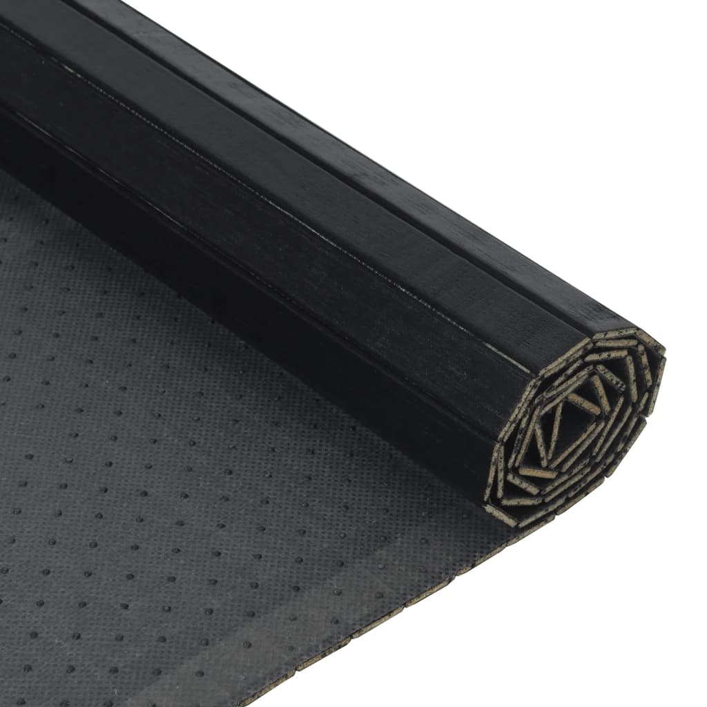 vidaXL Rug Rectangular Black 60x200 cm Bamboo