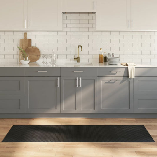 vidaXL Rug Rectangular Black 60x200 cm Bamboo