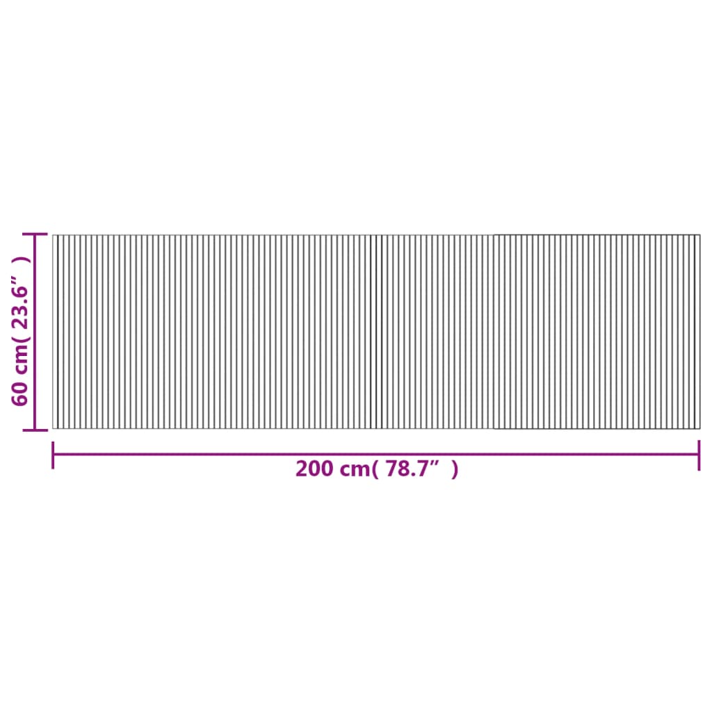 vidaXL Rug Rectangular Light Natural 60x200 cm Bamboo