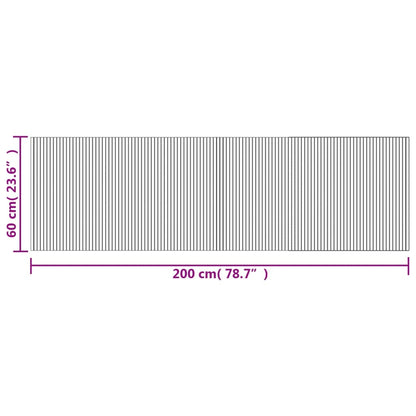 vidaXL Rug Rectangular Dark Brown 60x200 cm Bamboo