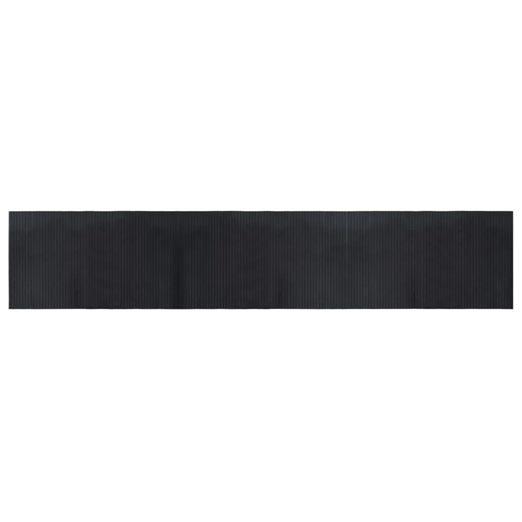vidaXL Rug Rectangular Black 60x300 cm Bamboo