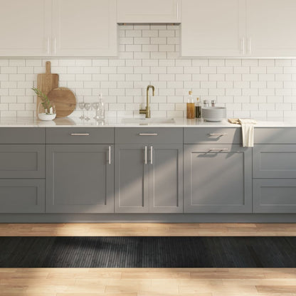 vidaXL Rug Rectangular Grey 60x300 cm Bamboo