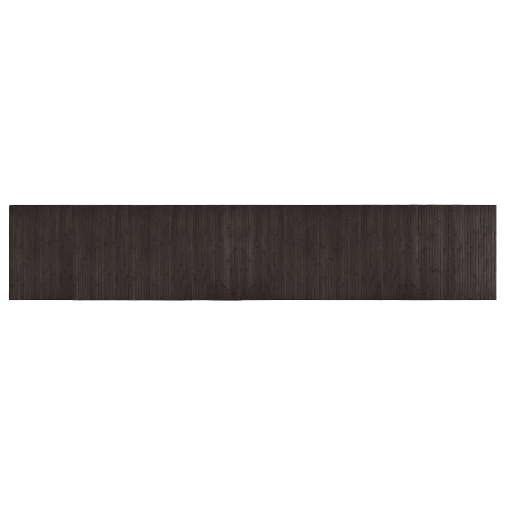 vidaXL Rug Rectangular Dark Brown 60x300 cm Bamboo