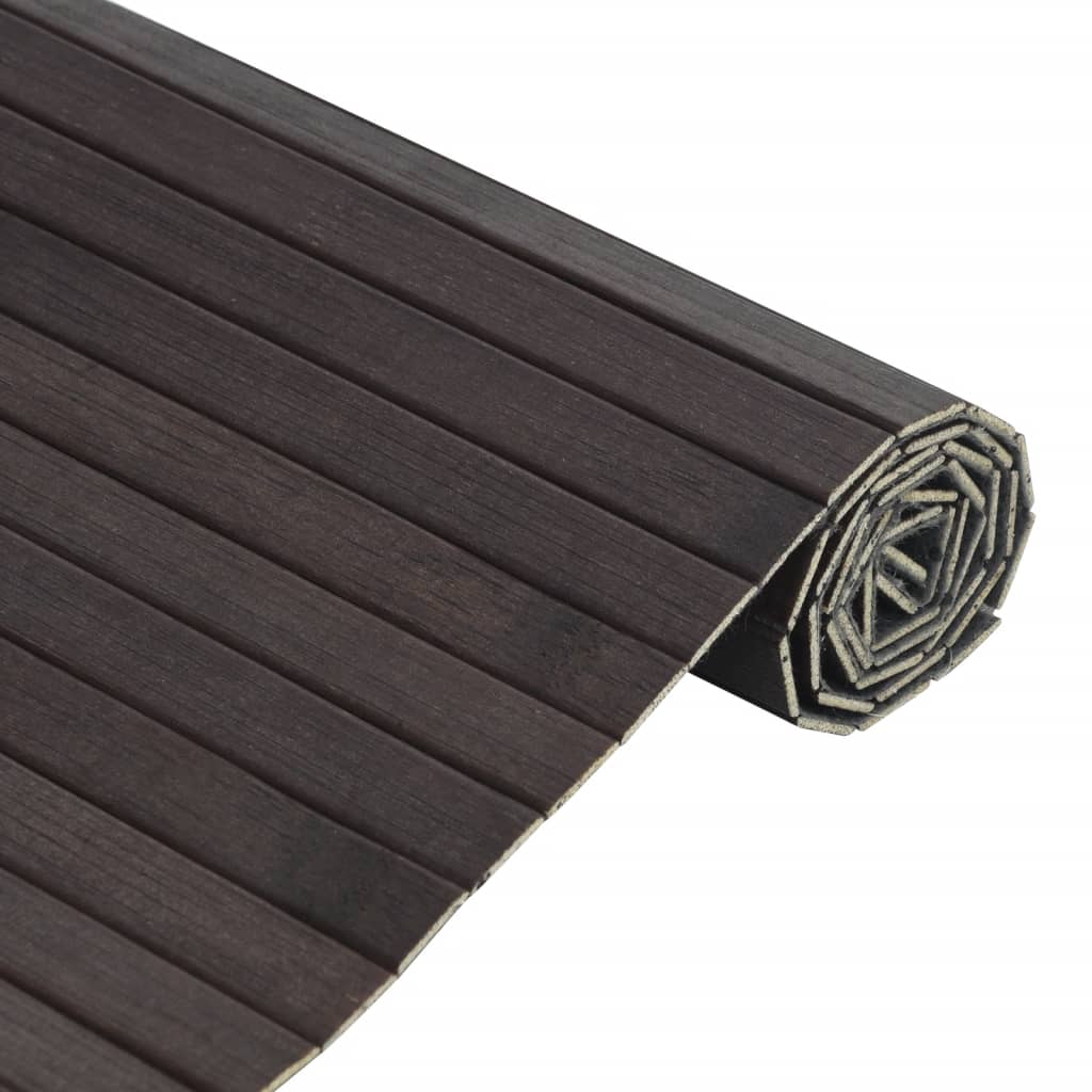 vidaXL Rug Rectangular Dark Brown 60x300 cm Bamboo
