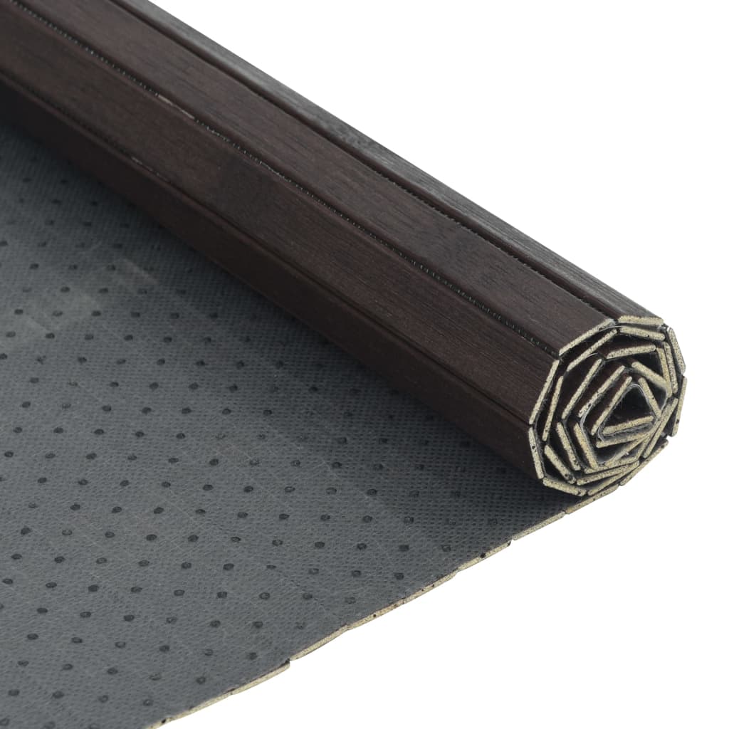 vidaXL Rug Rectangular Dark Brown 60x300 cm Bamboo