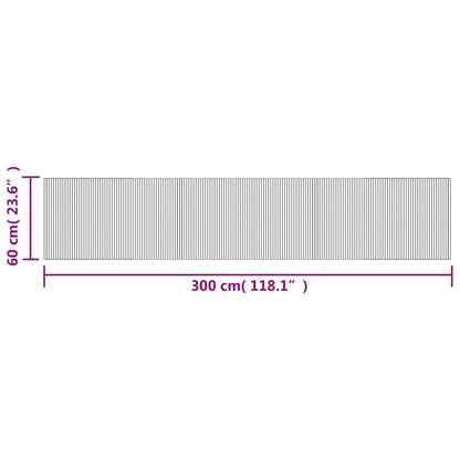 vidaXL Rug Rectangular Dark Brown 60x300 cm Bamboo