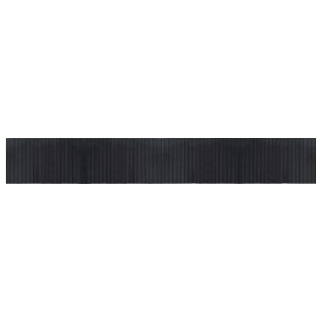 vidaXL Rug Rectangular Black 60x400 cm Bamboo