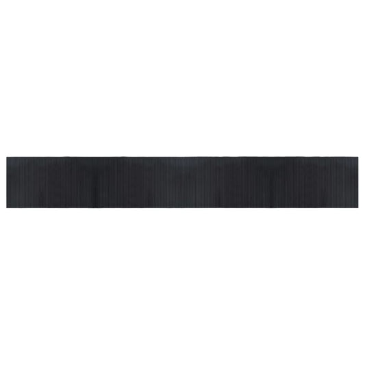 vidaXL Rug Rectangular Black 60x400 cm Bamboo