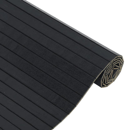 vidaXL Rug Rectangular Black 60x400 cm Bamboo