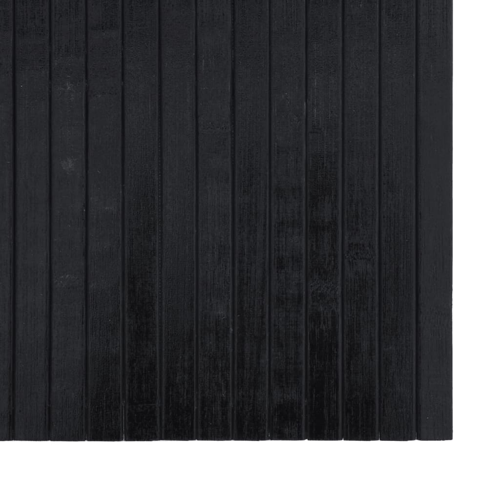 vidaXL Rug Rectangular Black 60x400 cm Bamboo