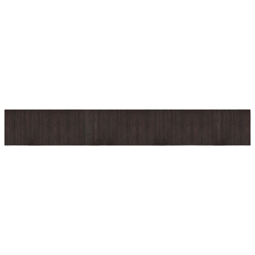 vidaXL Rug Rectangular Dark Brown 60x400 cm Bamboo