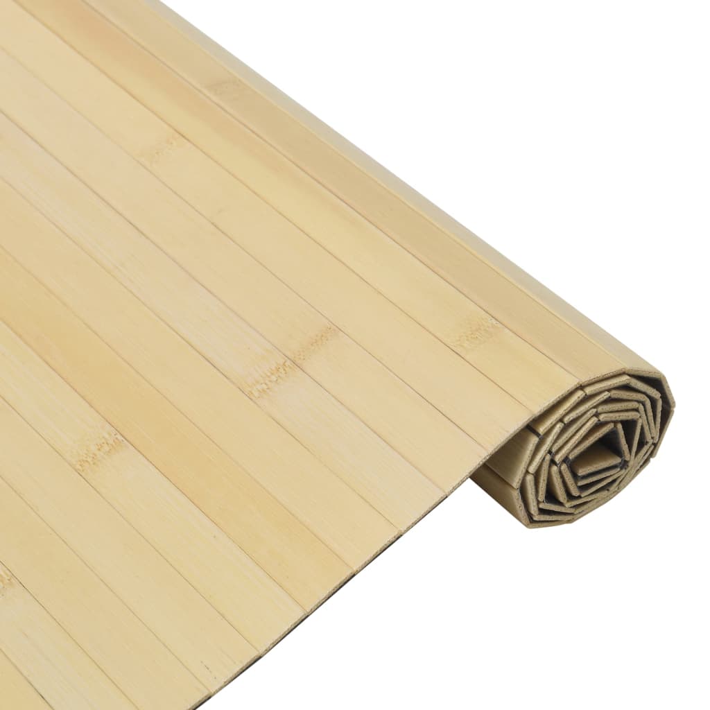 vidaXL Rug Rectangular Light Natural 60x500 cm Bamboo