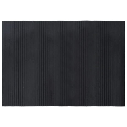 vidaXL Rug Rectangular Black 70x100 cm Bamboo