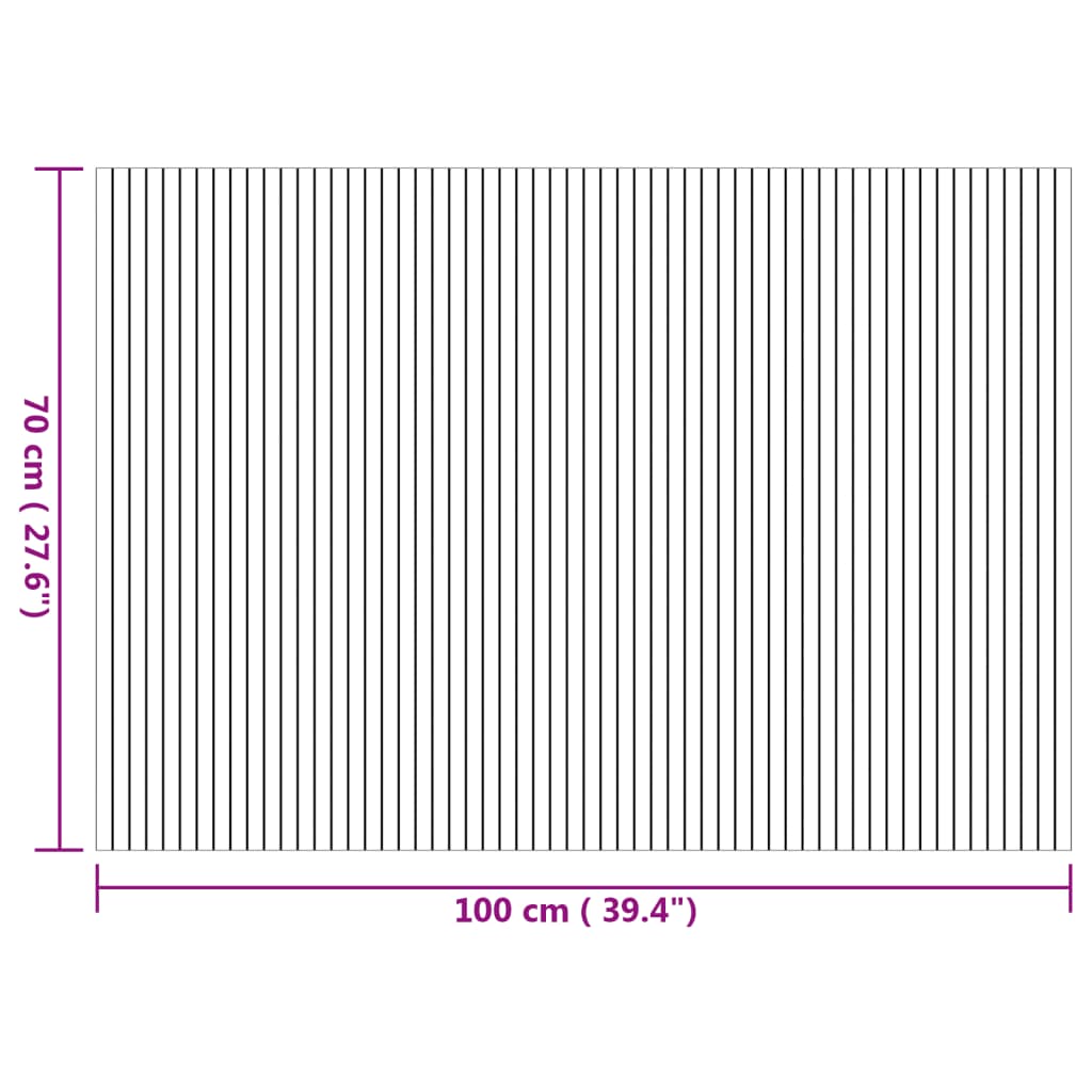 vidaXL Rug Rectangular Nature 70x100 cm Bamboo