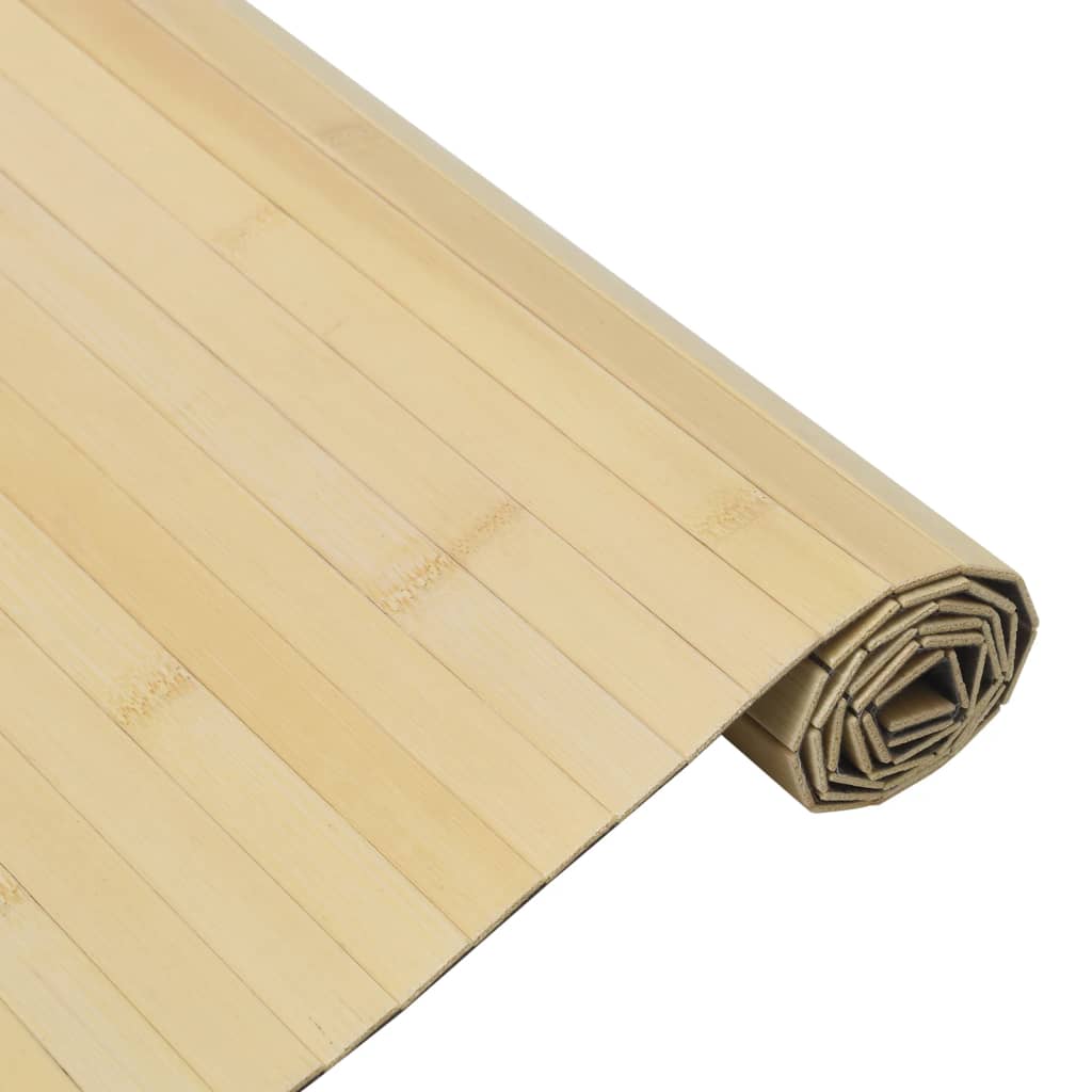 vidaXL Rug Rectangular Light Natural 70x100 cm Bamboo