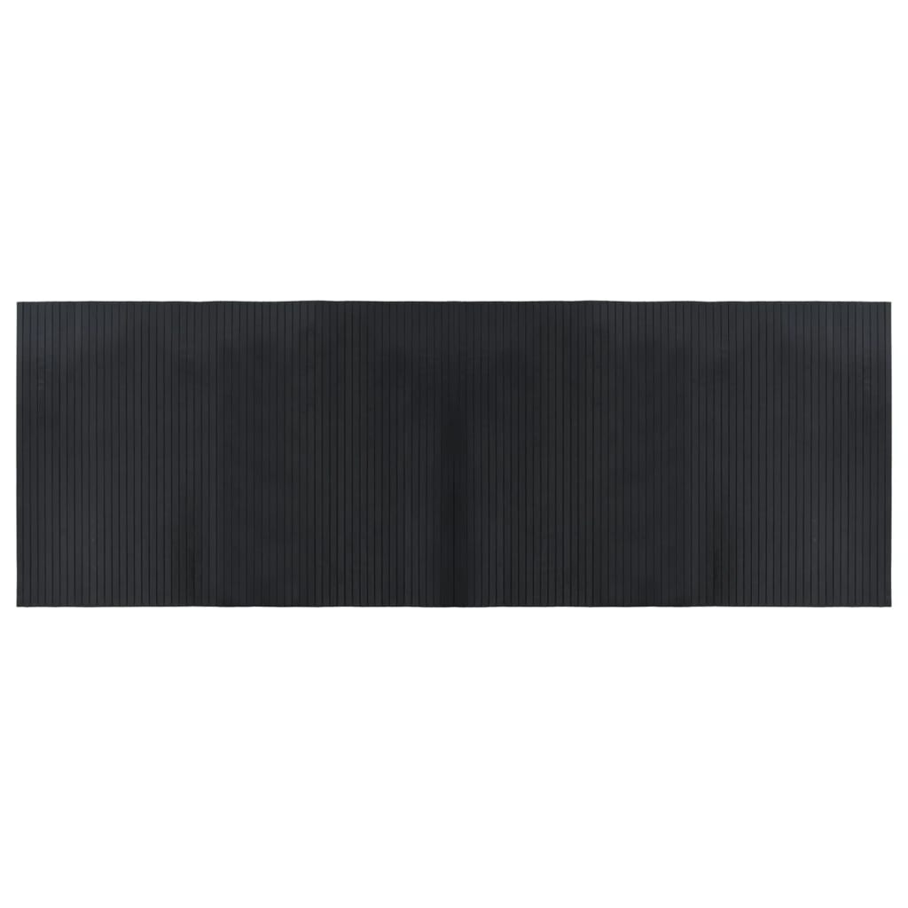 vidaXL Rug Rectangular Black 70x200 cm Bamboo