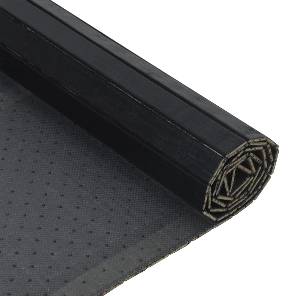 vidaXL Rug Rectangular Black 70x200 cm Bamboo