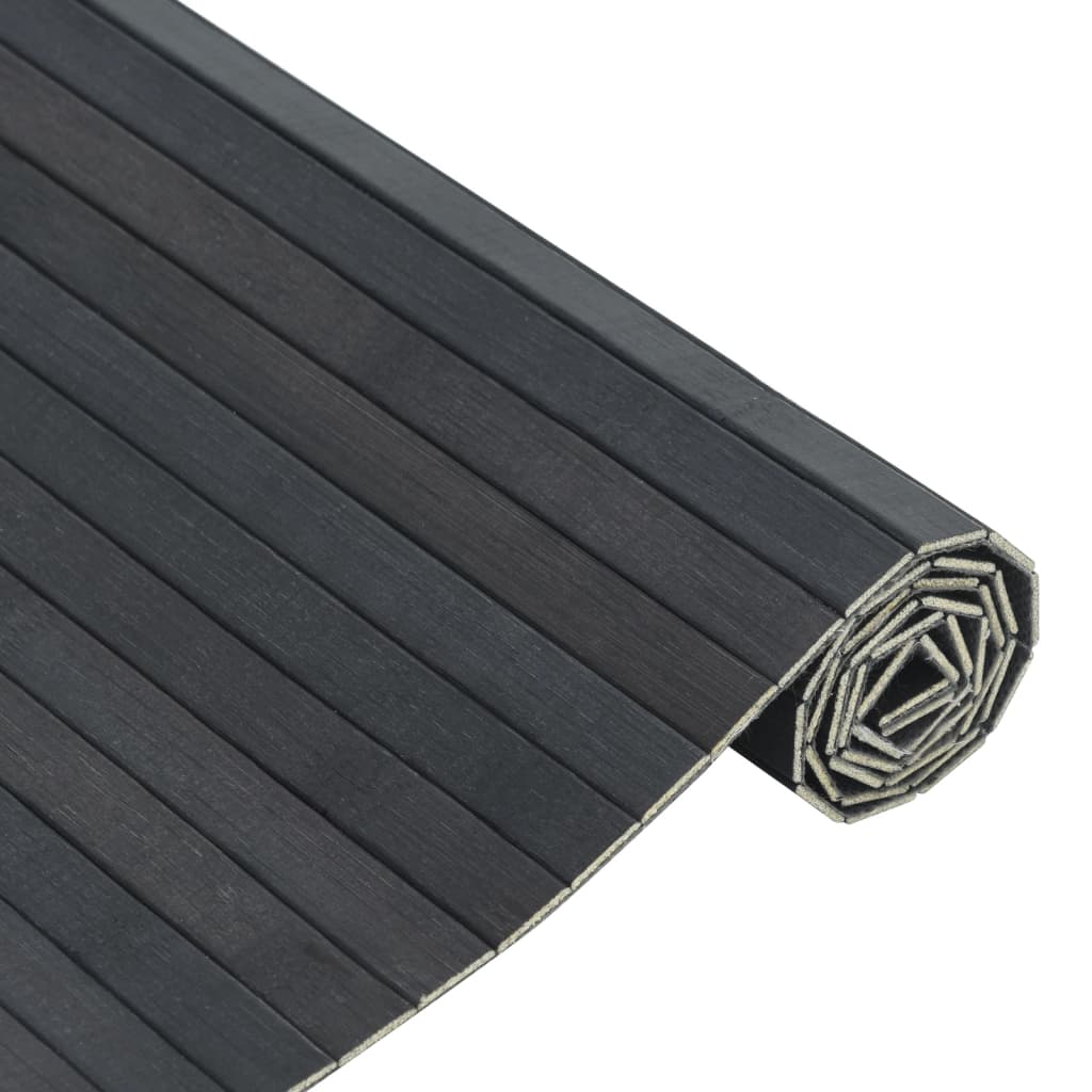 vidaXL Rug Rectangular Grey 70x200 cm Bamboo
