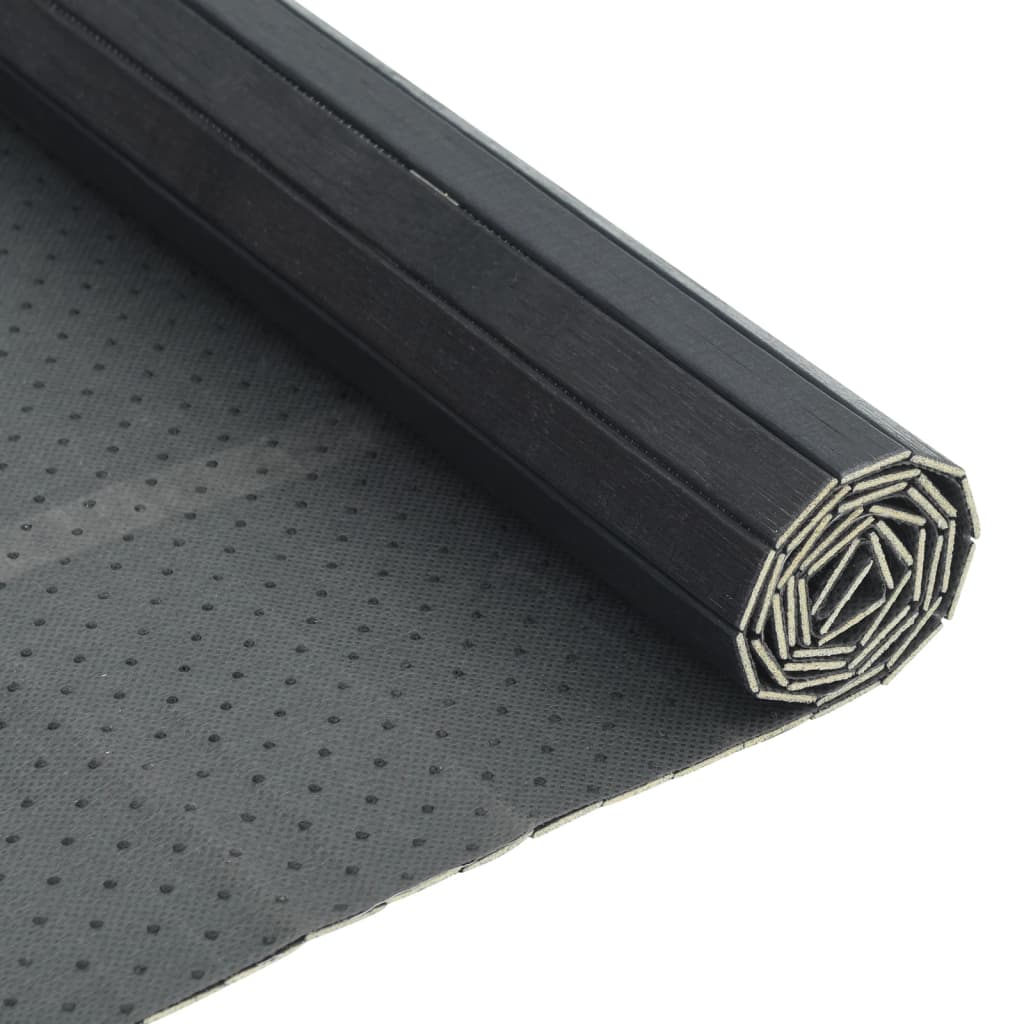 vidaXL Rug Rectangular Grey 70x200 cm Bamboo