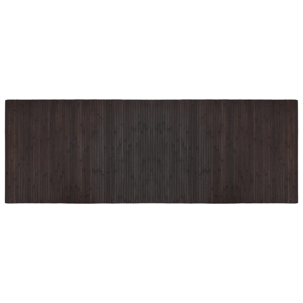 vidaXL Rug Rectangular Dark Brown 70x200 cm Bamboo
