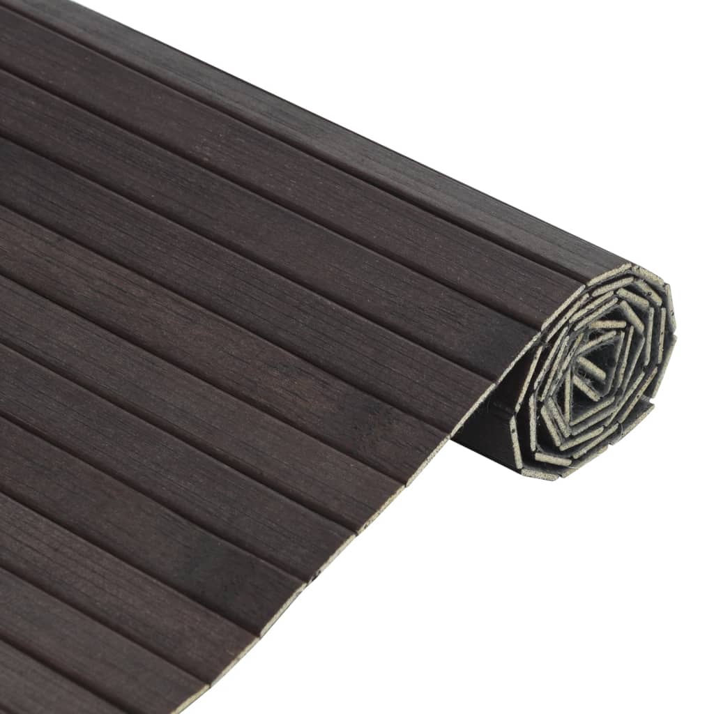 vidaXL Rug Rectangular Dark Brown 70x200 cm Bamboo