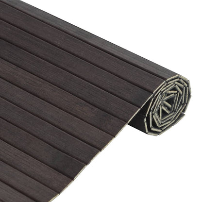vidaXL Rug Rectangular Dark Brown 70x200 cm Bamboo