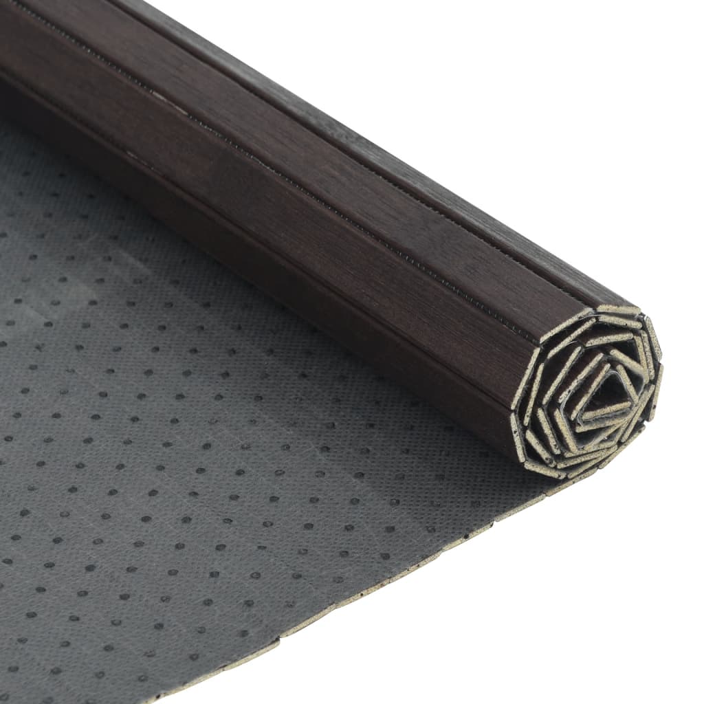 vidaXL Rug Rectangular Dark Brown 70x200 cm Bamboo