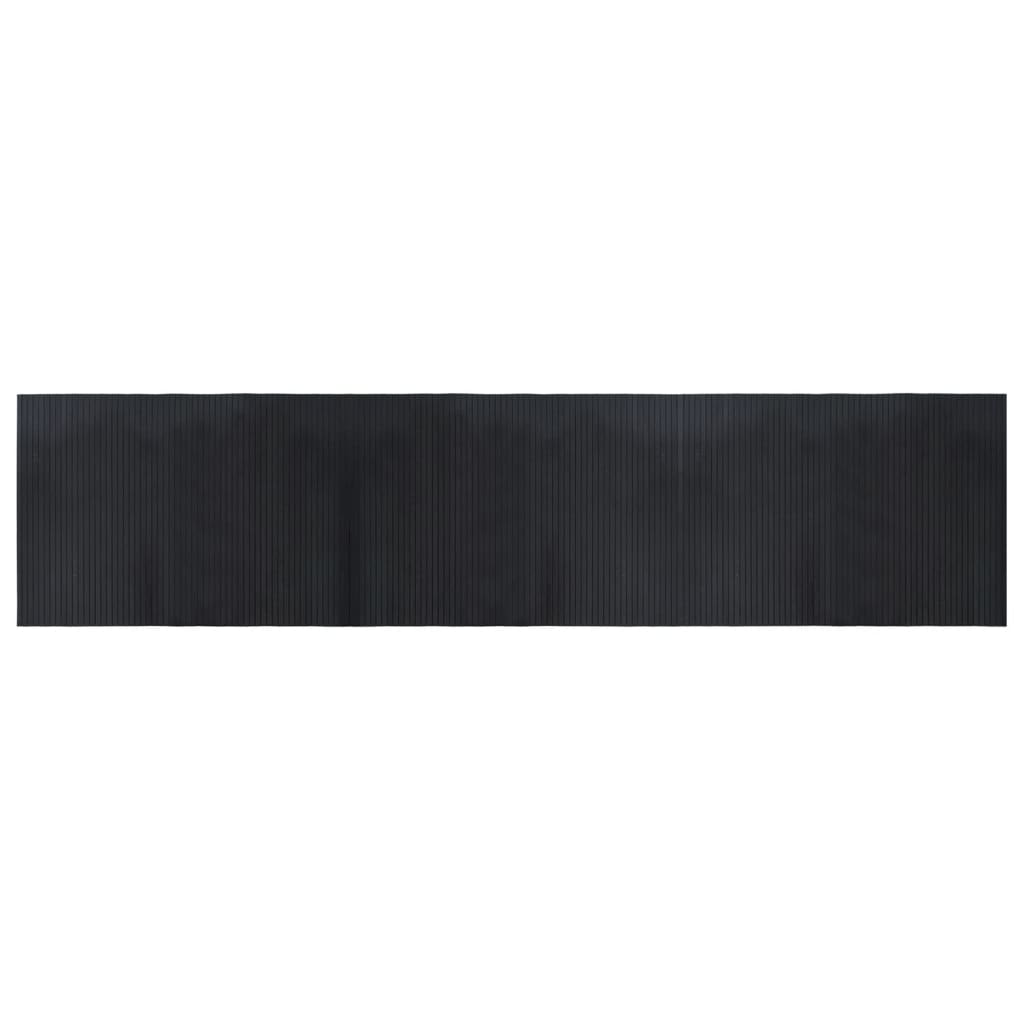 vidaXL Rug Rectangular Black 70x300 cm Bamboo
