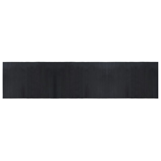 vidaXL Rug Rectangular Black 70x300 cm Bamboo